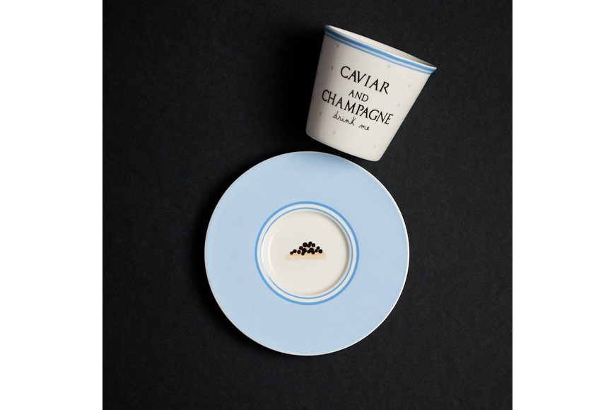 Plate and Cup - Caviar Plate and Cup - Caviar