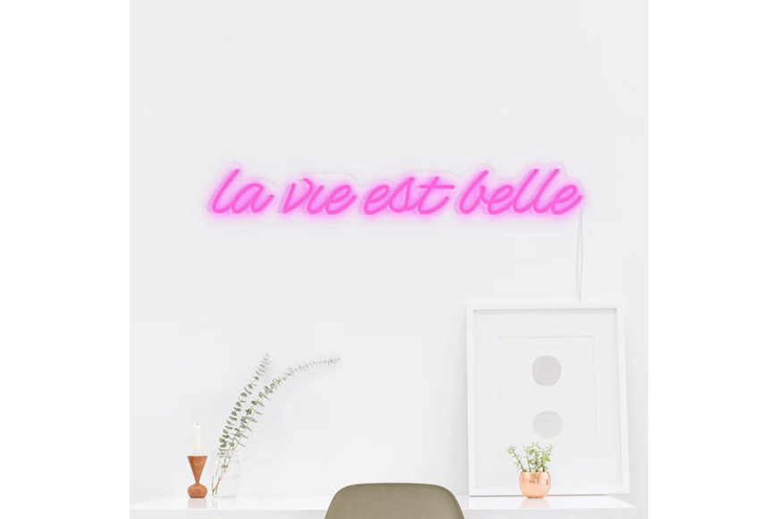 La Vie Est Belle Neon - Επιτοίχιο USB Φωτιστικό LED CANDY SHOCK, 40cm - 1