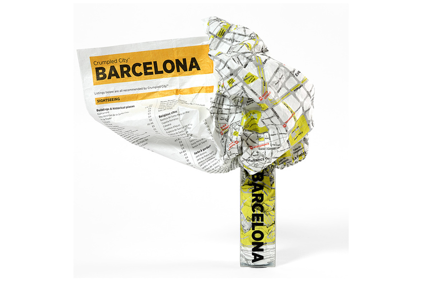 Χάρτης Crumpled City Map - Βαρκελώνη