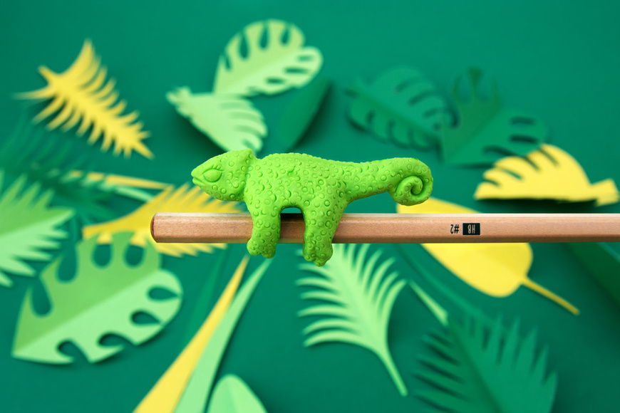 Pencil & Eraser Jungle - Chameleon - 1