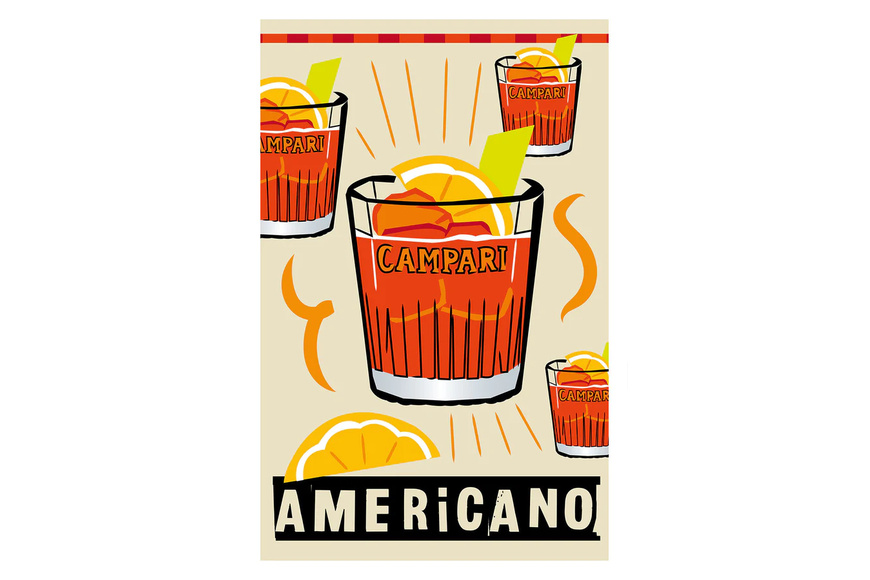 Print COCKTAILS - Americano - 30 x 40 cm