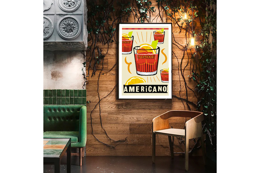 Αφίσα COCKTAILS - Americano - 30 x 40 cm - 1