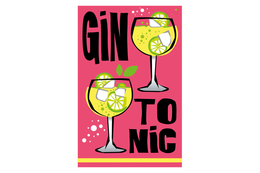 Αφίσα COCKTAILS - Gin Tonic - 30 x 40 cm