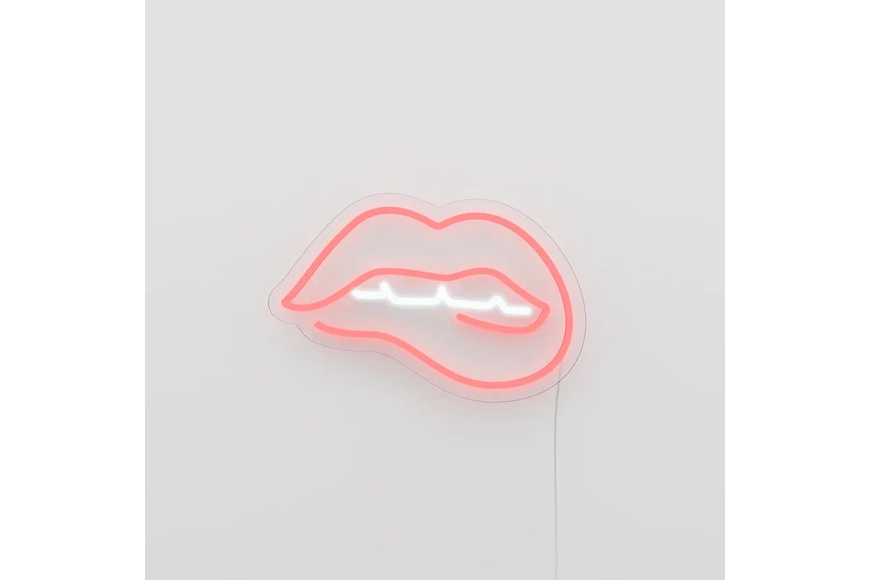 Neon LED Lamp USB 40 x 19,2 x 0,55cm - Biting Lips