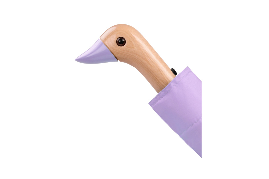 Original Duckhead Ομπρέλα Σπαστή με Χειροποίητο Χερούλι Πάπια - Λιλά