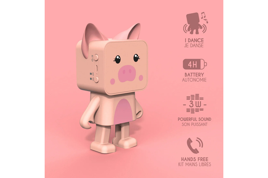 Speaker Dancing Animal Bluetooth, Pig - MOB - 5 Speaker Dancing Animal Bluetooth, Pig - MOB - 5