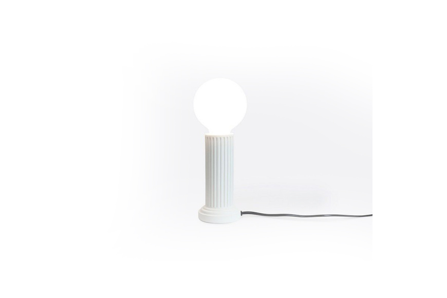 Κεραμικό Φωτιστικό Athena 10x8x15cm - Λευκό