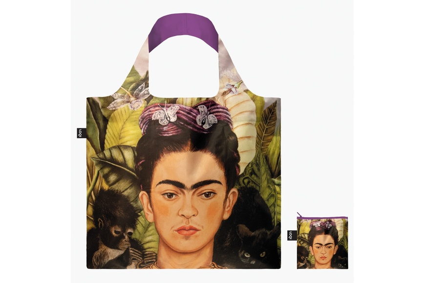 LOQI Bag Recycled | Frida Kahlo - Self Portrait with Hummingbird - 1
