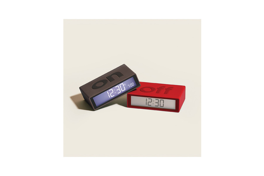 FLIP + Radio-controlled reversible LCD alarm clock - Dark Blue - 8