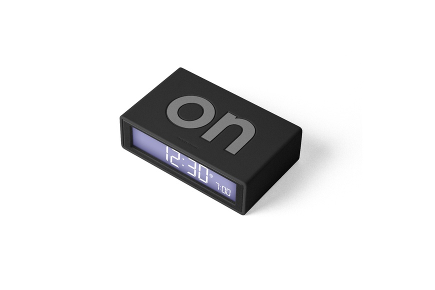 Alarm Clock LCD Screen, Reversible LEXON® FLIP + - Black