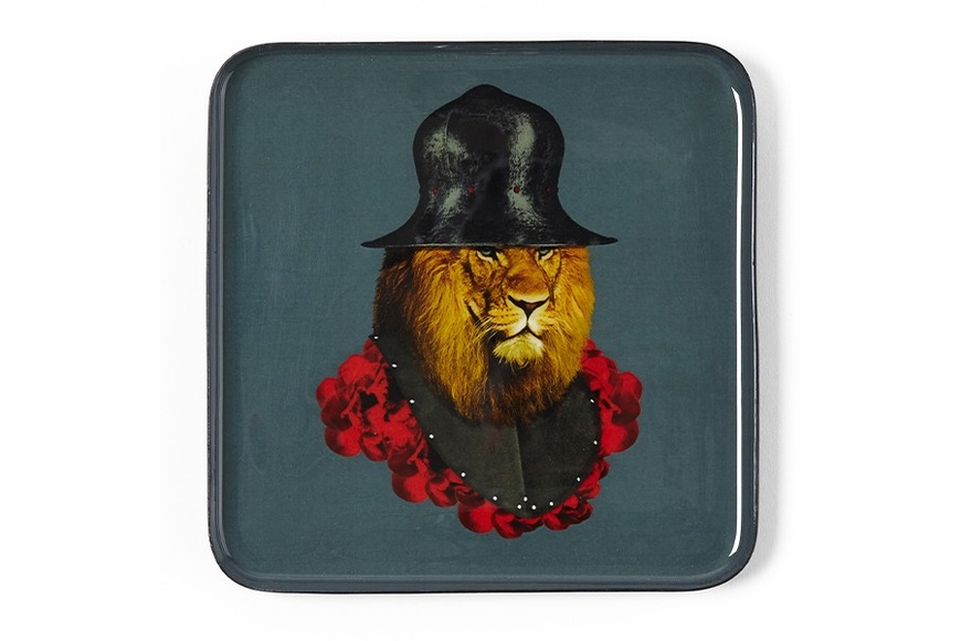 Lion Quichotte Square Tray 15x15 cm
