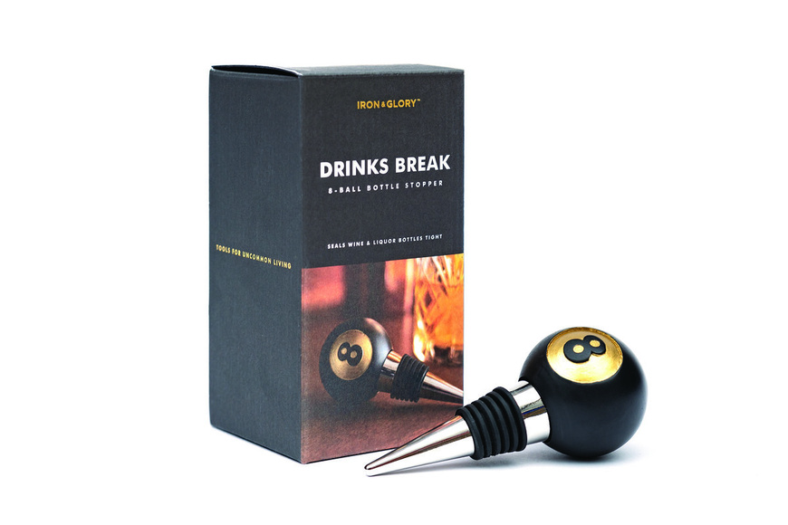 Πώμα Μπουκαλιού νο.8 Μπάλα Μπιλιάρδου, Drinks Break - Iron & Glory™, Suck UK™ - 5 Πώμα Μπουκαλιού νο.8 Μπάλα Μπιλιάρδου, Drinks Break - Iron & Glory™, Suck UK™ - 5