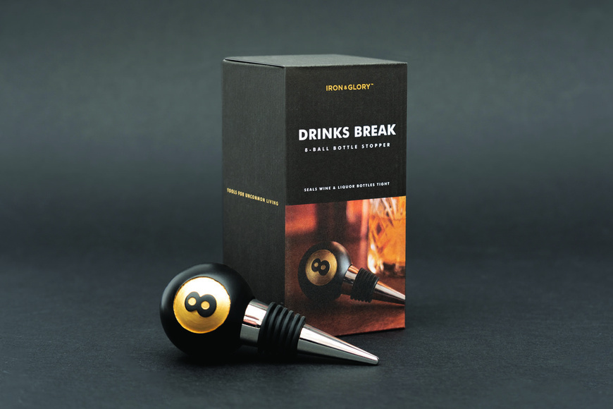 Πώμα Μπουκαλιού νο.8 Μπάλα Μπιλιάρδου, Drinks Break - Iron & Glory™, Suck UK™ - 7 Πώμα Μπουκαλιού νο.8 Μπάλα Μπιλιάρδου, Drinks Break - Iron & Glory™, Suck UK™ - 7