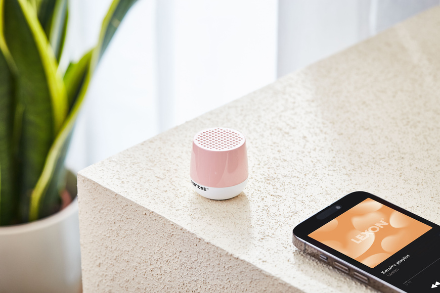 Lexon x Pantone | Φορητό Ηχείο Bluetooth Mino+ - Rose Quartz - 1 Lexon x Pantone | Φορητό Ηχείο Bluetooth Mino+ - Rose Quartz - 1