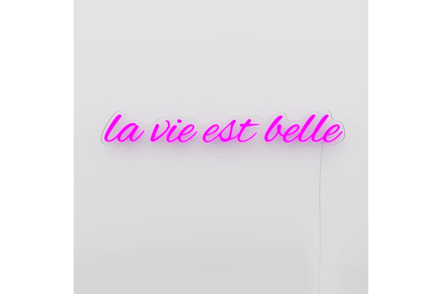 La Vie Est Belle Neon - Επιτοίχιο USB Φωτιστικό LED CANDY SHOCK, 40cm