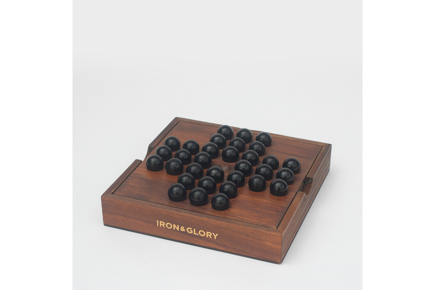 Solitaire Game with Wood & Marble - Iron & Glory™, Suck UK™ Solitaire Game with Wood & Marble - Iron & Glory™, Suck UK™