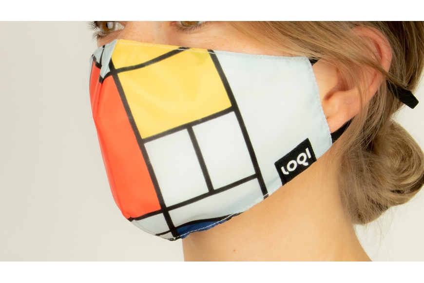 Face Mask | Piet Mondrian - Composition with Red, Yellow, Blue Mask - 1