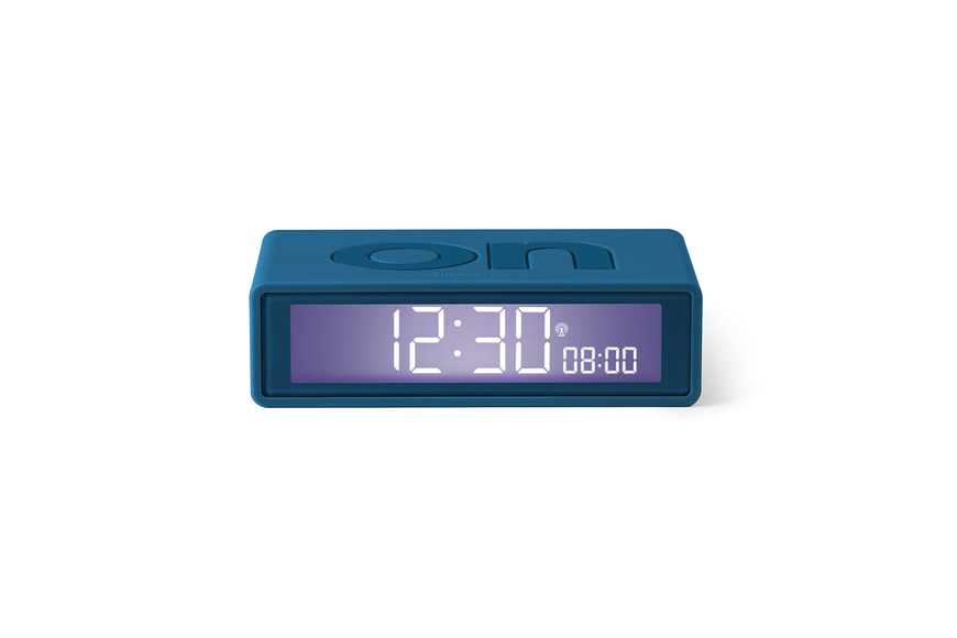 FLIP + Radio-controlled reversible LCD alarm clock - Dark Blue - 5