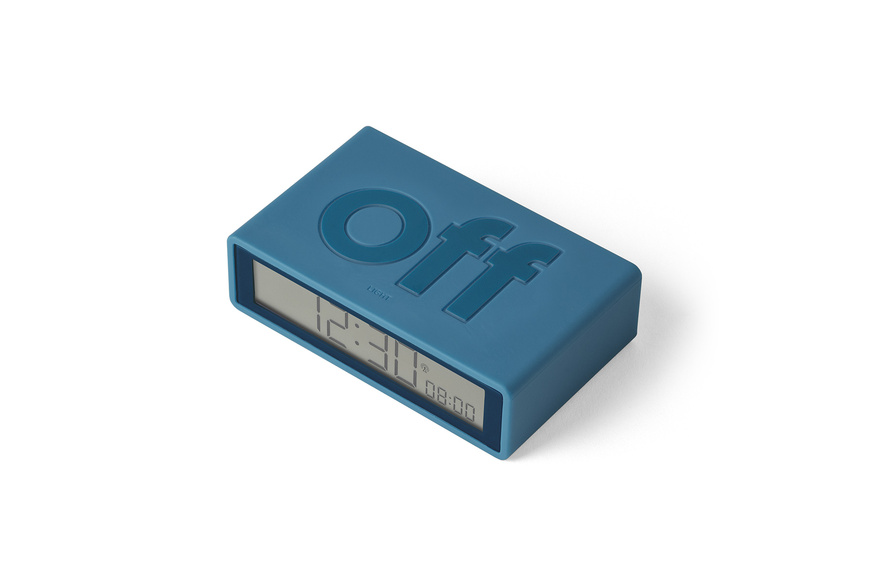 FLIP + Radio-controlled reversible LCD alarm clock - Dark Blue - 3