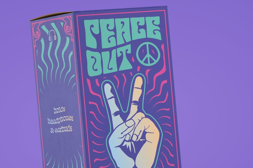 Peace sign organiser headphone display stand sculpture 13,5 x 28 x 9,5cm | 0.6Kg - 1 Peace sign organiser headphone display stand sculpture 13,5 x 28 x 9,5cm | 0.6Kg - 1