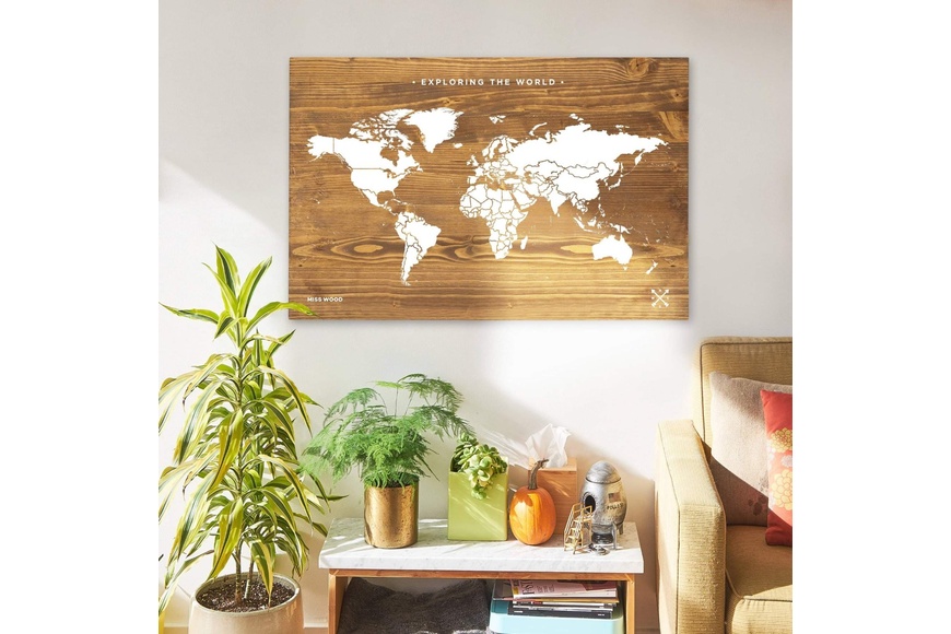 Woody Map - Wooden Edition - L 90 x 60cm