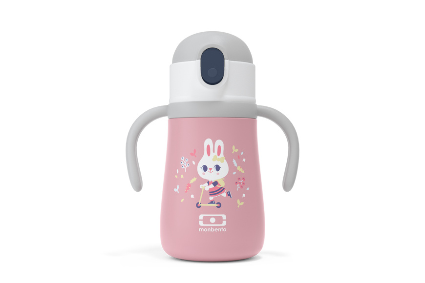360ml Ισοθερμικό Μπουκάλι Monbento MB Stram - Pink Bunny 360ml Ισοθερμικό Μπουκάλι Monbento MB Stram - Pink Bunny
