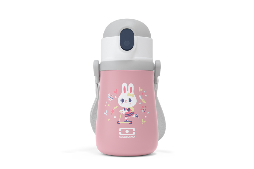 360ml Ισοθερμικό Μπουκάλι Monbento MB Stram - Pink Bunny - 3 360ml Ισοθερμικό Μπουκάλι Monbento MB Stram - Pink Bunny - 3