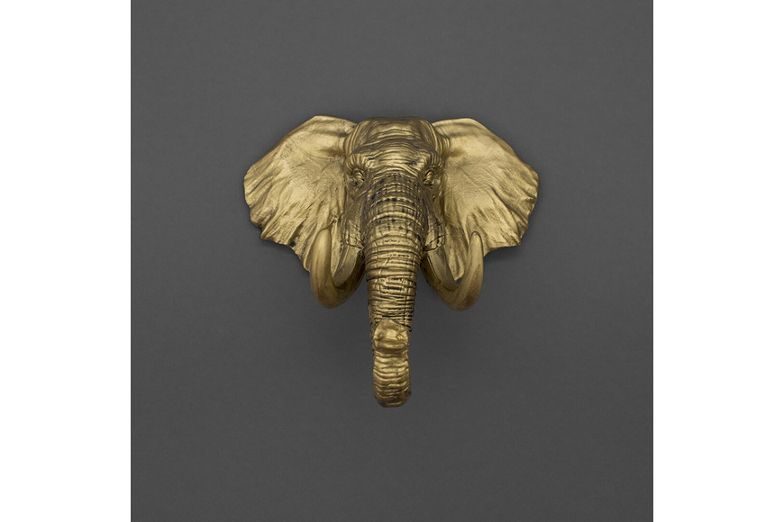 Iron & Glory Gold Elephant Key Hanger 13 cm x 14 cm x 10 cm - Never Forget - 1 Iron & Glory Gold Elephant Key Hanger 13 cm x 14 cm x 10 cm - Never Forget - 1