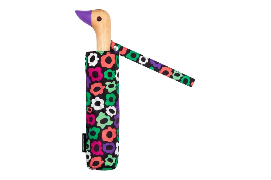 Original Duckhead Umbrella - Flower Maze, Split with Handmade Duck Handle - 3 Original Duckhead Umbrella - Flower Maze, Split with Handmade Duck Handle - 3