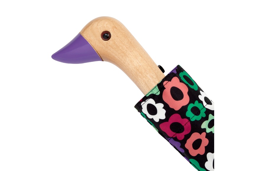 Original Duckhead Umbrella - Flower Maze, Split with Handmade Duck Handle Original Duckhead Umbrella - Flower Maze, Split with Handmade Duck Handle