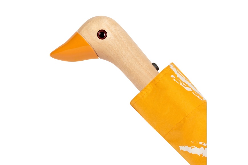 Ομπρέλα Original Duckhead - Πινέλο Saffron, Σπαστή με Χειροποίητο Χερούλι Πάπια