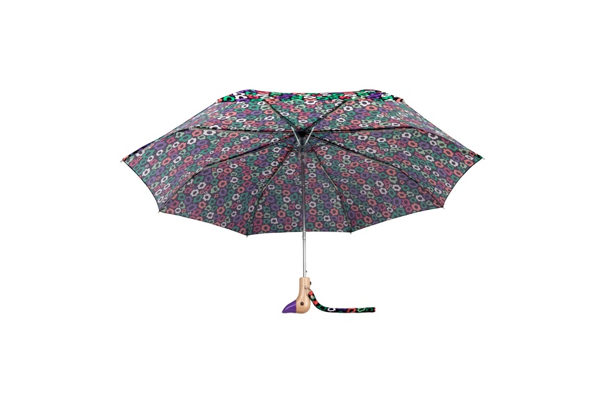 Original Duckhead Umbrella - Flower Maze, Split with Handmade Duck Handle - 2 Original Duckhead Umbrella - Flower Maze, Split with Handmade Duck Handle - 2