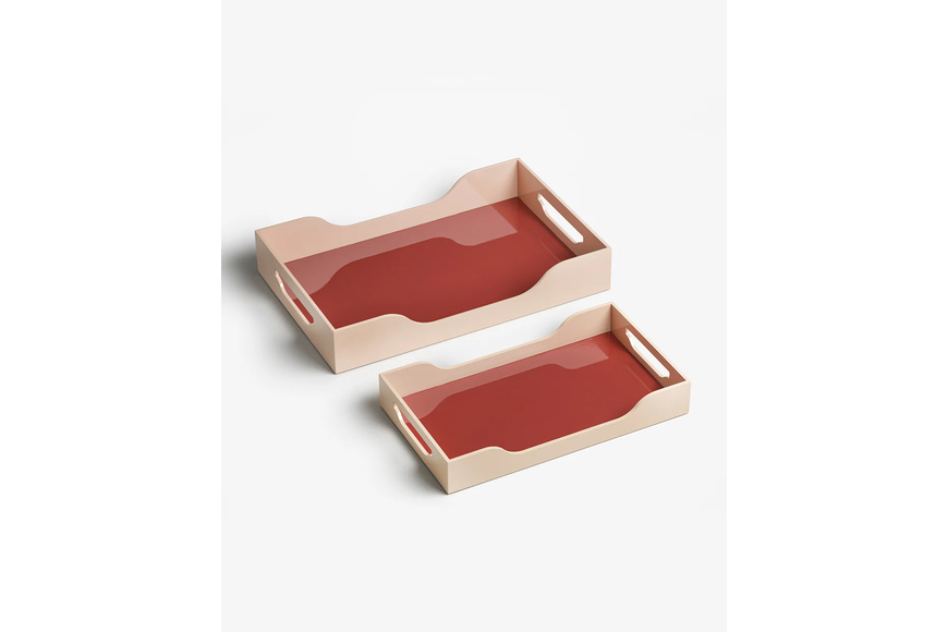 Lacquered Tray - Swell, Maroon/Pink M - 2 Lacquered Tray - Swell, Maroon/Pink M - 2