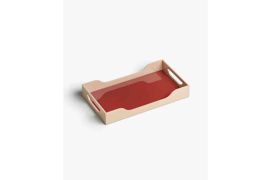 Lacquered Tray - Swell, Maroon/Pink M Lacquered Tray - Swell, Maroon/Pink M