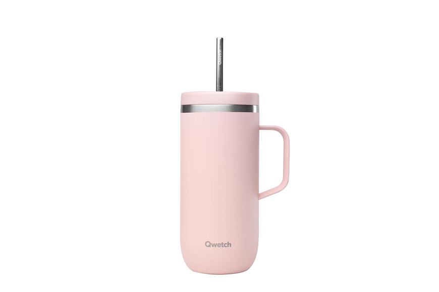 Cold Insulated Cup Pastel Rose With Handle - 600ml Cold Insulated Cup Pastel Rose With Handle - 600ml