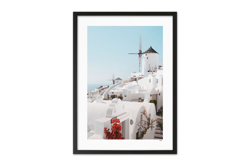Santorini - White Mills Print - A4 (21 x 30cm) - 1