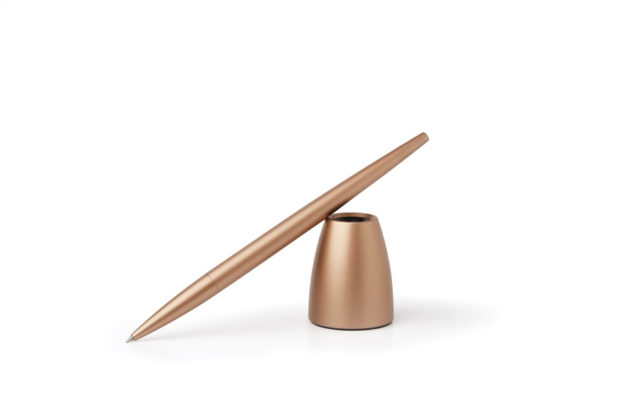 SCRIBALU Rollerball Pen with Desk Stand - Light Gold - 6