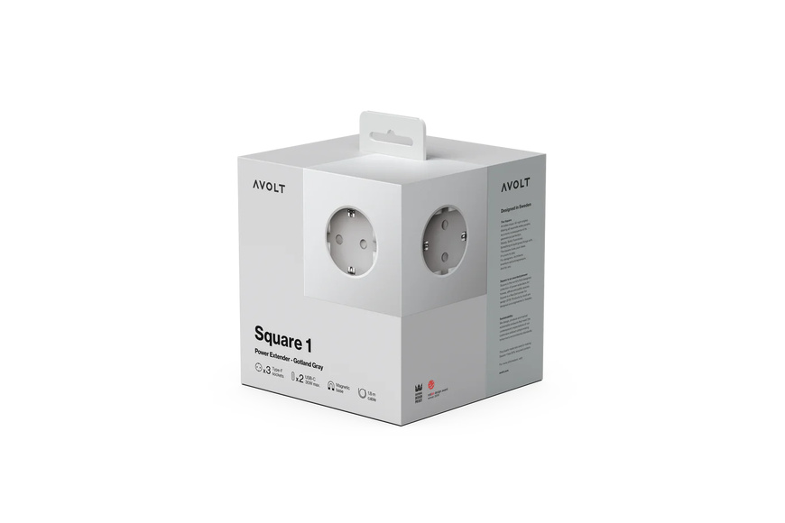 Square 1 with 30W Dual USBC & Magnetic base, 1.8m, Gotland Gray - 3 Square 1 with 30W Dual USBC & Magnetic base, 1.8m, Gotland Gray - 3