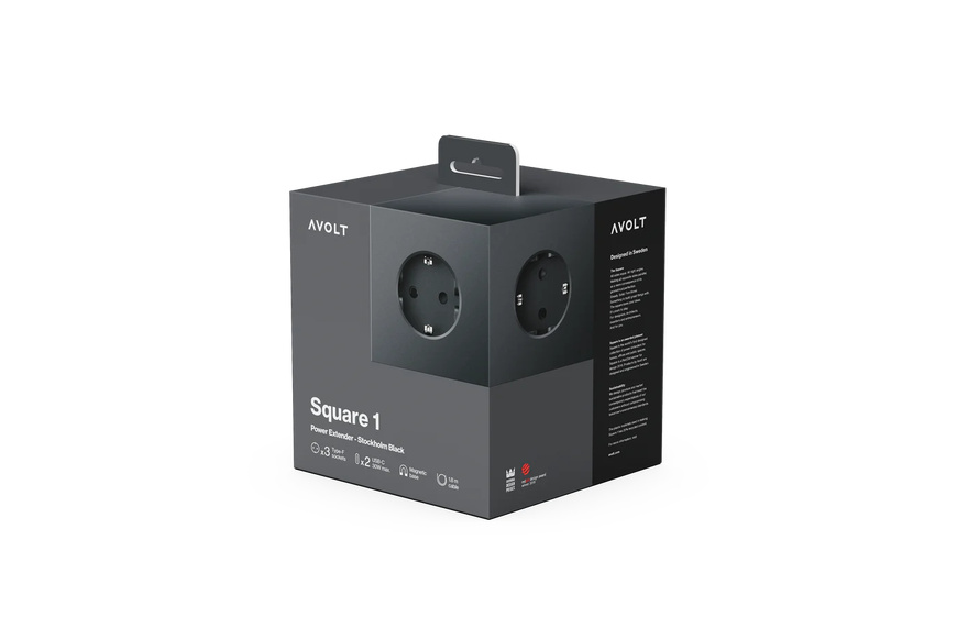 Square 1 with 30W Dual USBC & Magnetic base, 1.8m, Stockholm Black - 3 Square 1 with 30W Dual USBC & Magnetic base, 1.8m, Stockholm Black - 3