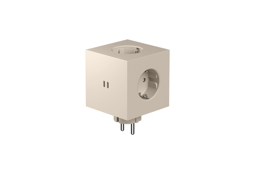 Square 2 Socket extender with 30W Dual USBC, Beige Square 2 Socket extender with 30W Dual USBC, Beige