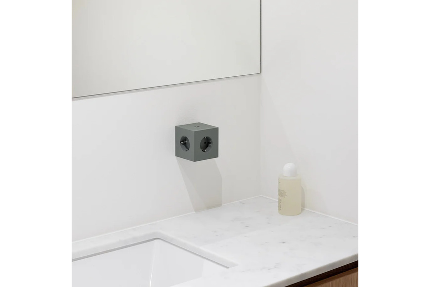 Square 2 Socket extender with 30W Dual USBC, Oak Green - 5 Square 2 Socket extender with 30W Dual USBC, Oak Green - 5