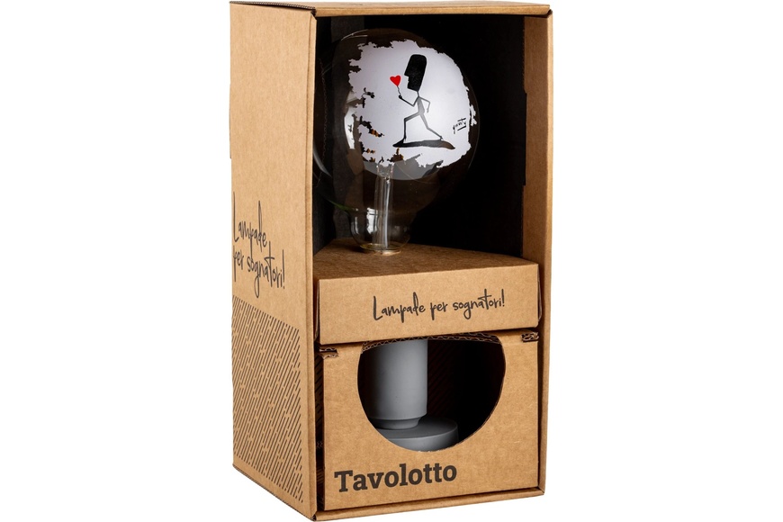 Tavolotto Lamp Base and Flower Tattoo Lamp - Grey - 1 Tavolotto Lamp Base and Flower Tattoo Lamp - Grey - 1