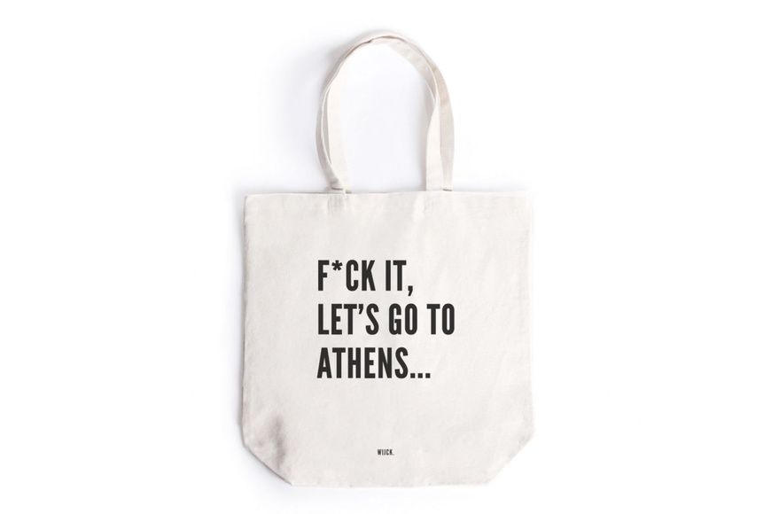 Τσάντα από Οργανικό Καμβά F*ck it, let's go to Athens Τσάντα από Οργανικό Καμβά F*ck it, let's go to Athens