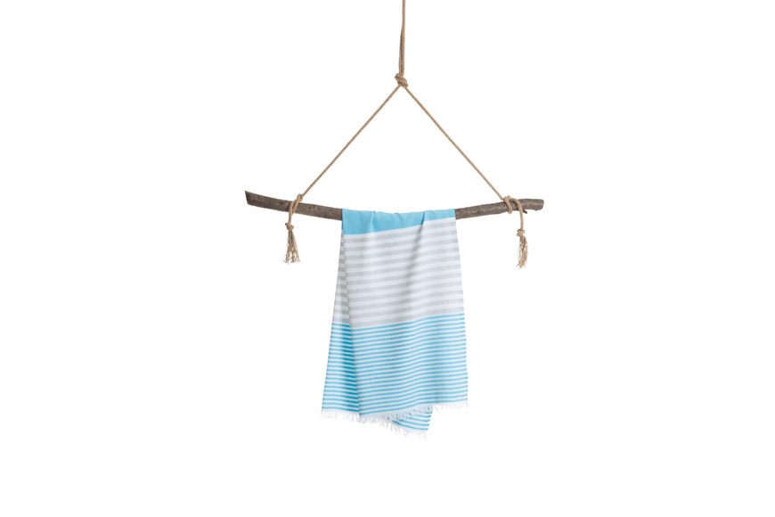 Towel to Go Bali Turquoise/Grey - 1