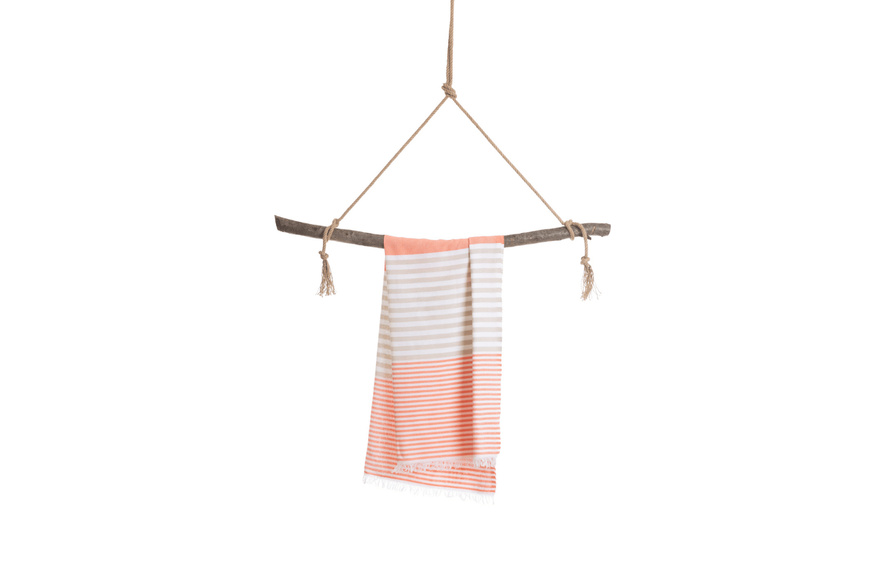 Towel to Go Bali Orange/Beige - 1