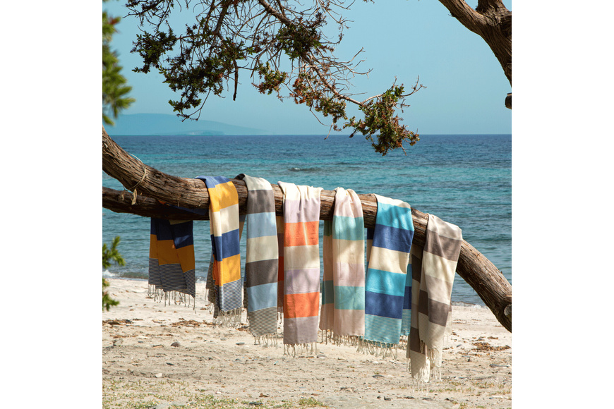 Towel to Go Palermo Blue/Yellow - 3