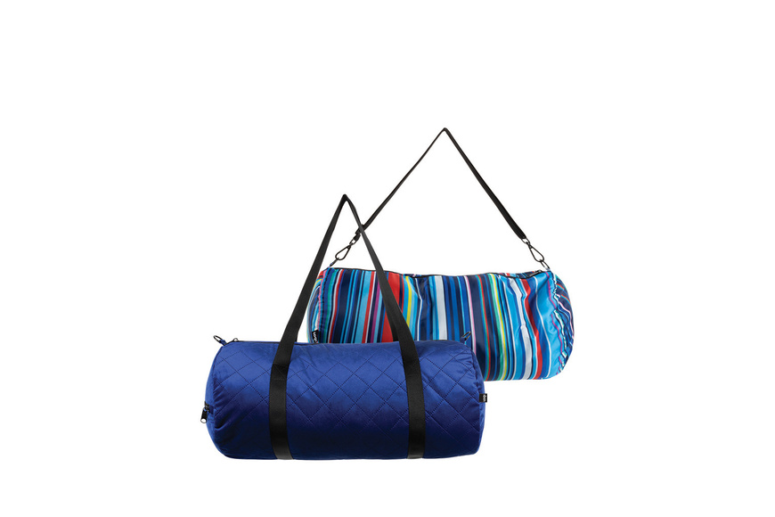 LOQI Travel Bag Weekender - Quilted Betty Blue - 2 LOQI Travel Bag Weekender - Quilted Betty Blue - 2