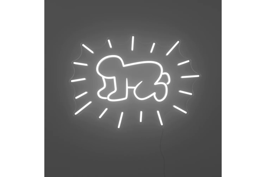 Επιτοίχιο Φωτιστικό Neon LED 50 x 36 cm - Radiant Baby Από Τον Keith Haring