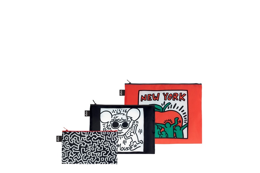 LOQI Σετ Τσαντάκια Recycled | KEITH HARING - New York