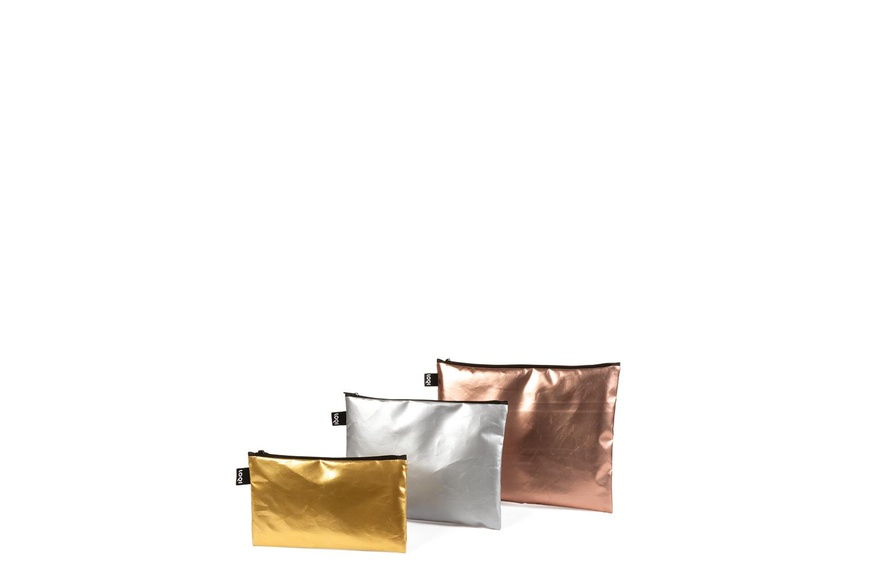 LOQI Set Zip Pockets | Metallic LOQI Set Zip Pockets | Metallic